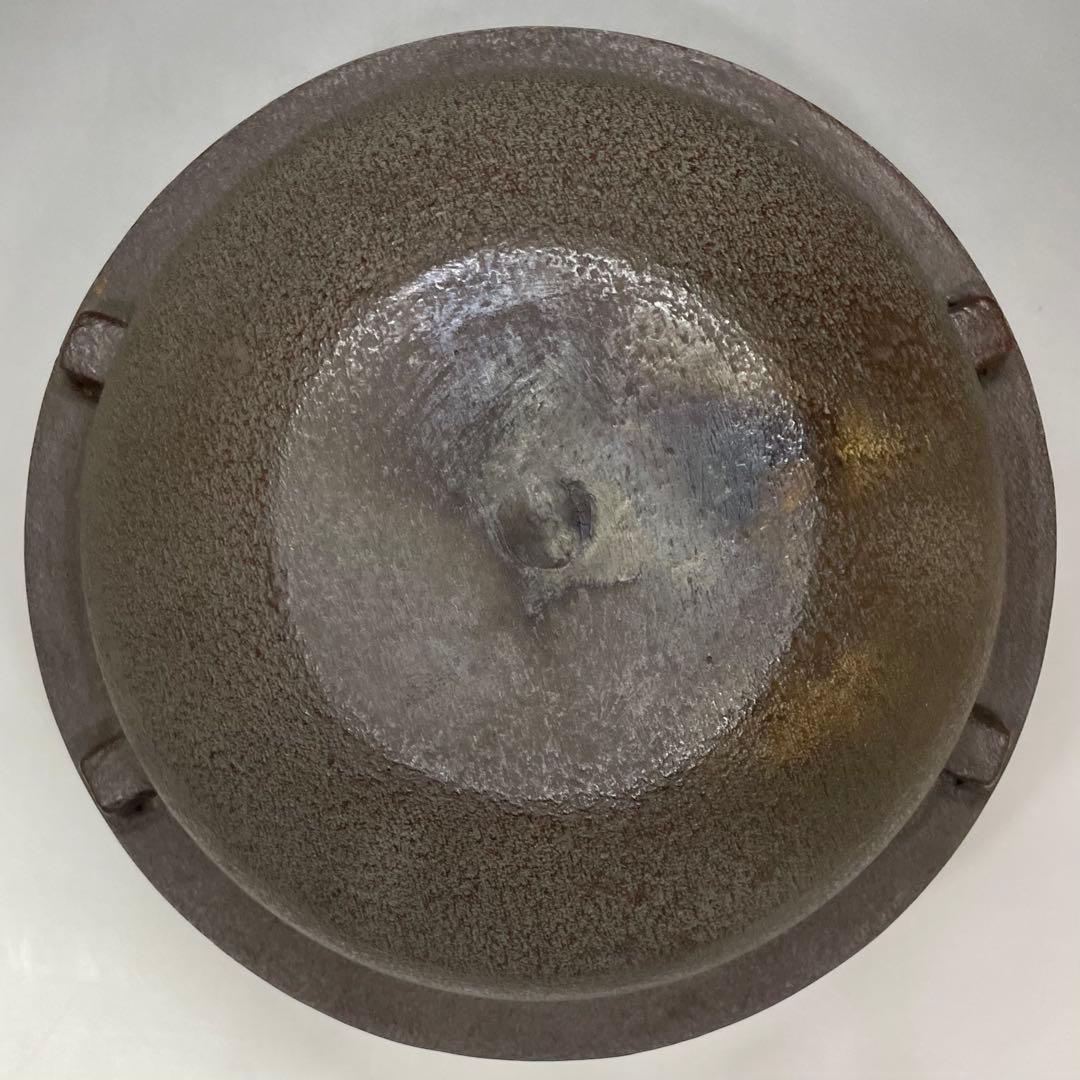 佐藤清光　裏甲釜　羽付釜　替蓋付　釜釻　共箱　共布　作歴書　X075