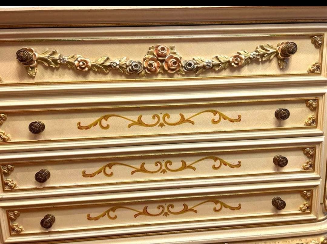 イタリア製　アンティーク　ロココチェスト　箪笥　キャビネット　SILIK