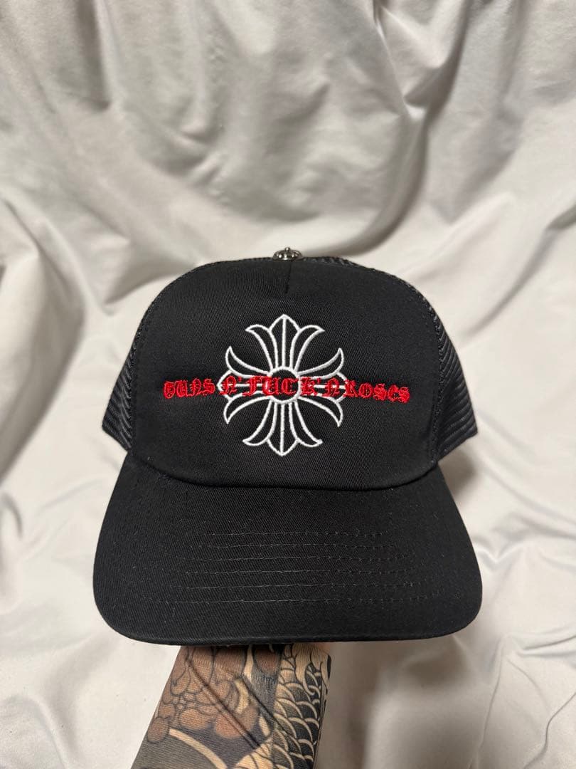 CHROME HEARTS 黒 トラッカーキャップ