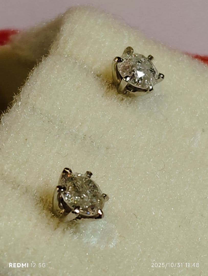 chihuahua_love 天然ダイヤモンド Pt900ピアス