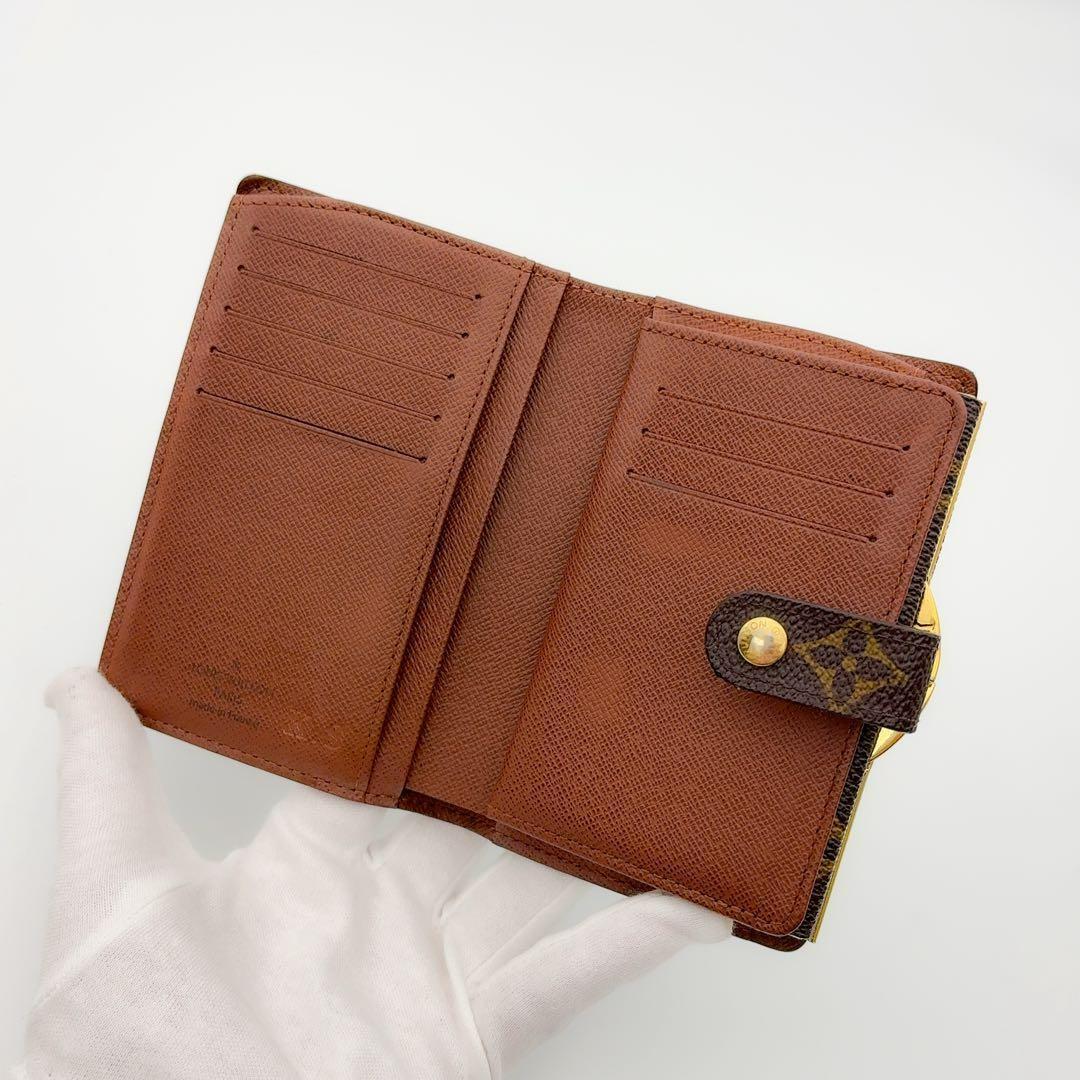 Kumi　新型★ルイヴィトン ヴィエノワ モノグラム 二つ折り財布 がま口