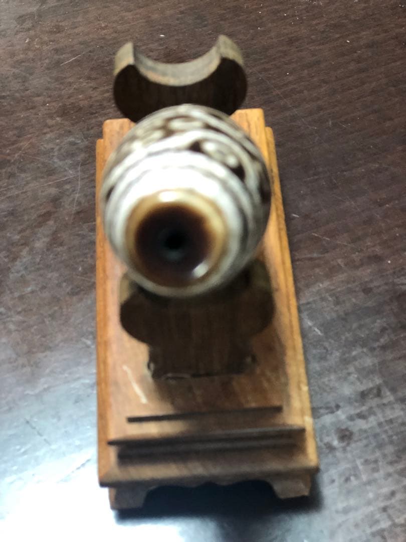 kiza、台湾天珠‼️西蔵老礦玉髄骨董龍紋三十六眼天珠（台座付き）