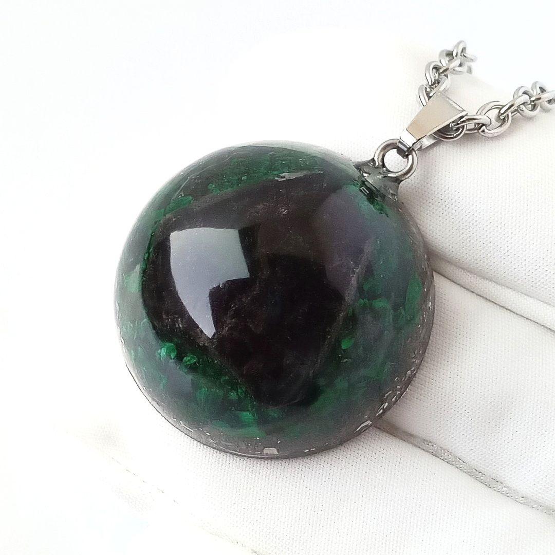 オルゴナイト｜持ち主を悪いものからひたすら守る！｜天然色モリオン×マラカイト