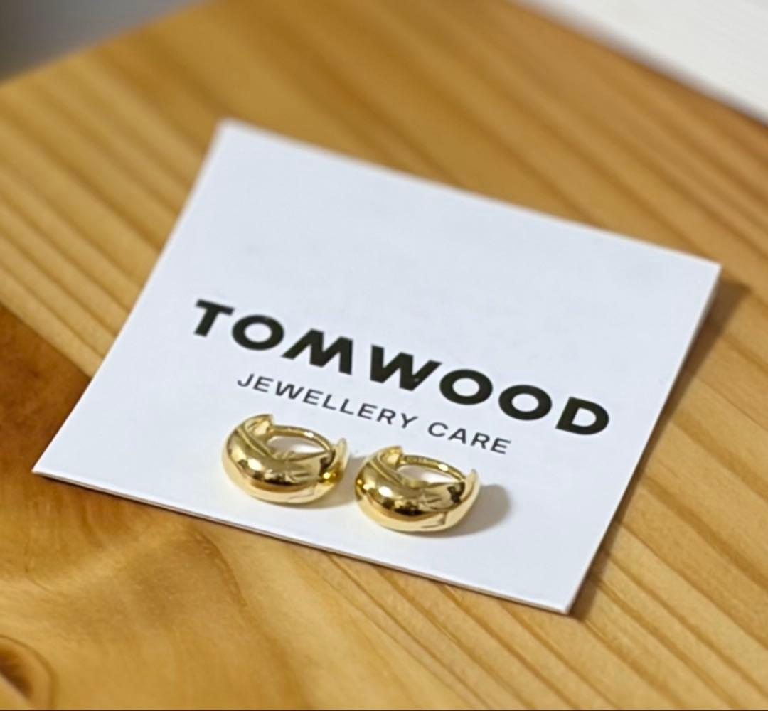 TOM WOOD ゴールド フープピアス Ice Huggies Gold