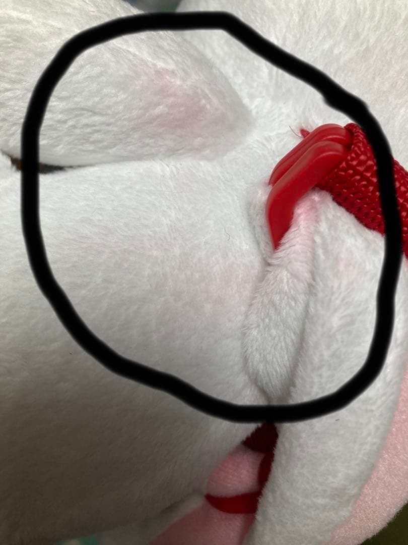 汎用うさぎ　ぬいぐるみリュックポーチ　ホワイト