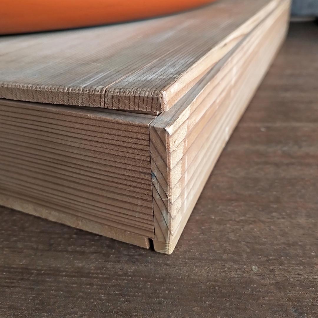 鎌倉彫　博古堂　大型　11寸　35.5㎝　柿モチーフ　丸皿・丸盆