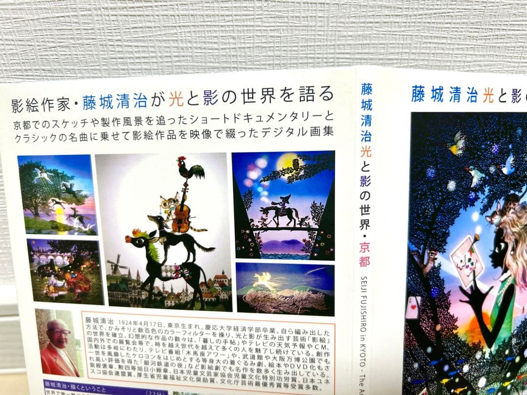 レア　影絵　絵画　藤城清治 こびと　光と影の世界・京都 DVD デジタル　画集