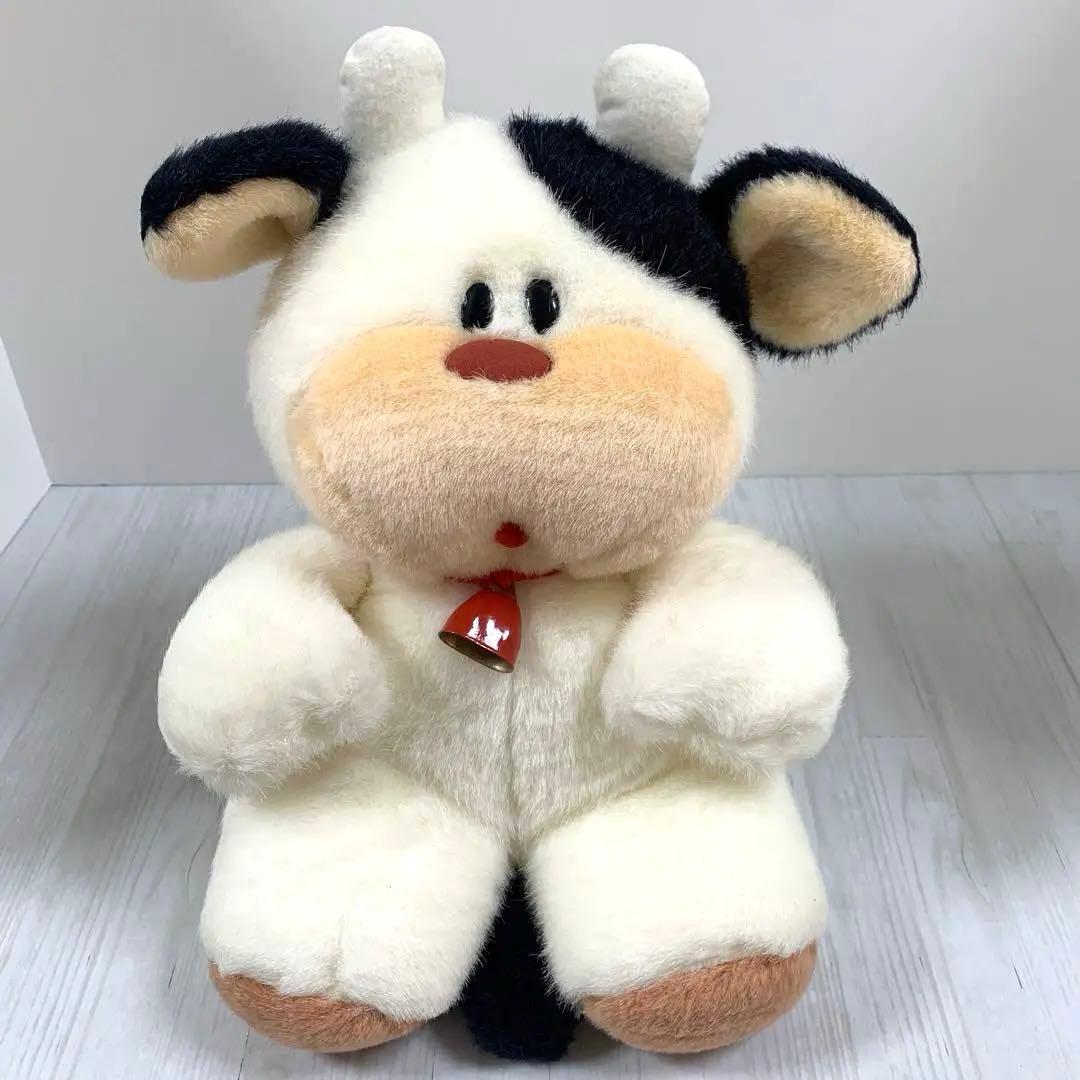 超美品　鳴く！　昭和レトロ　オオイケ　モーモー　北海道　ぬいぐるみ　牛　うし