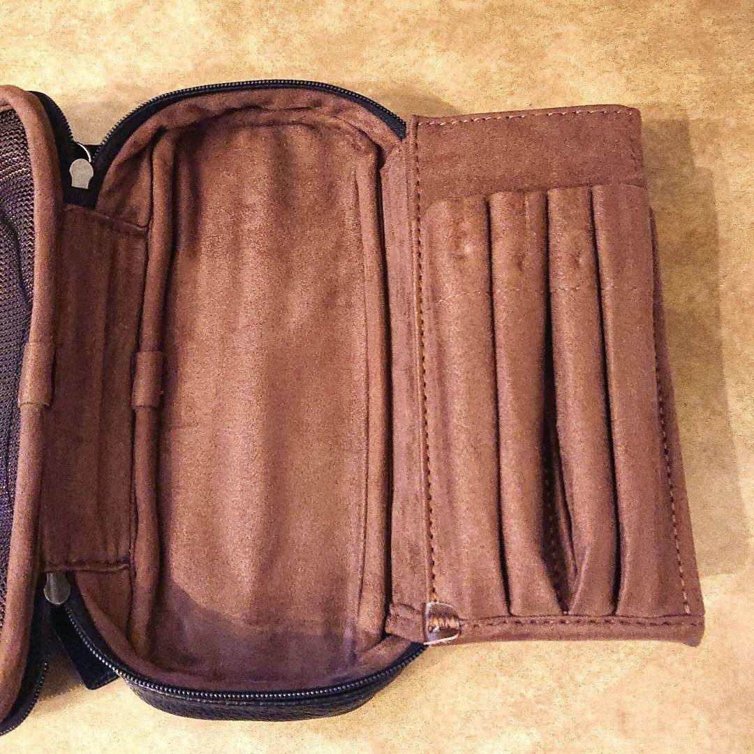 SEASAR OctFoldペンケース エンボスレザー ブラック