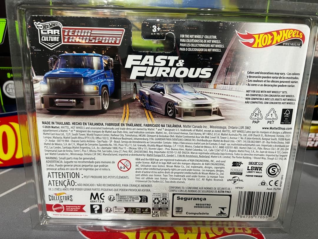 ミニカー Hotwheels FAST&FURIOUS LB-ER34 CARRY ON