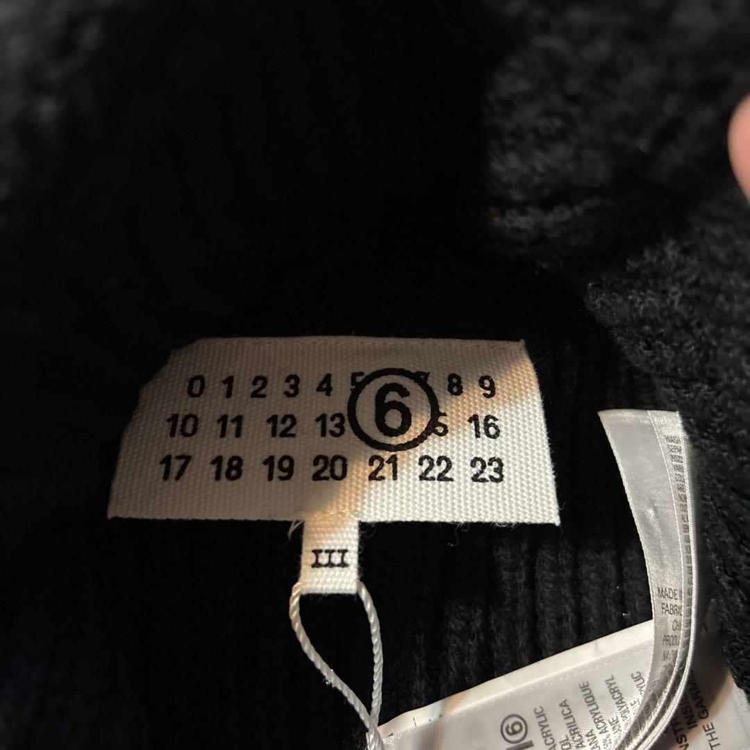 MM6 Maison Margiela キッズ ブラック ニット帽　ビーニー