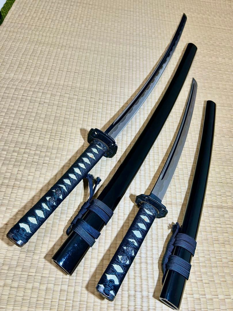 模造刀 太刀 脇差し 2本セット！　※刀身に樋あり（バラ売り不可）