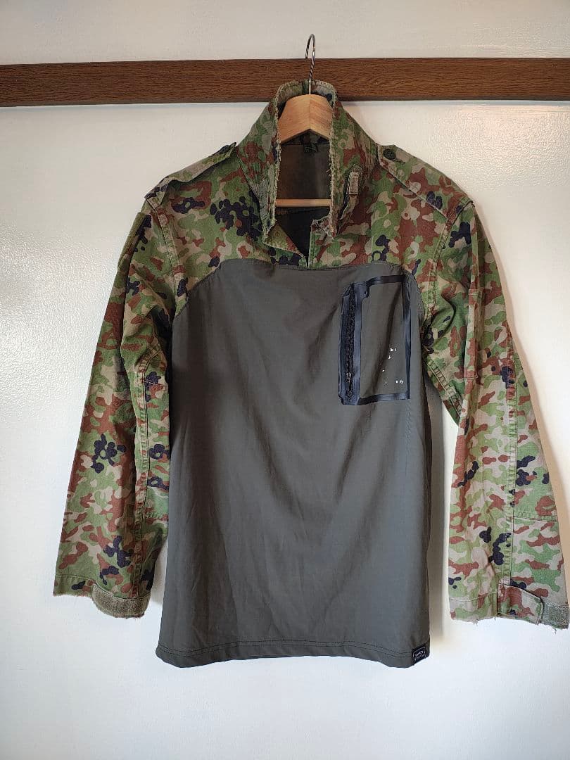 ハンドメイド 陸自迷彩コンバットシャツ 上下セット Mサイズ相当