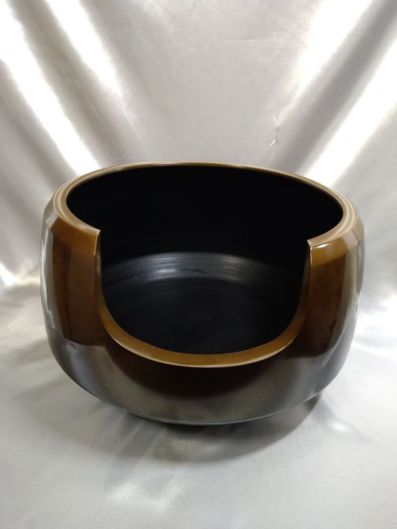 茶道具 風炉 真塗道安風炉 面取風炉 灰付き 新品未使用
