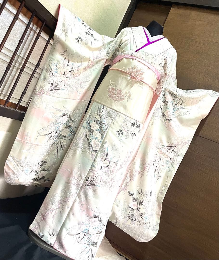 振袖 フルセット6点セット15800円正絹サイズM売り切り終了