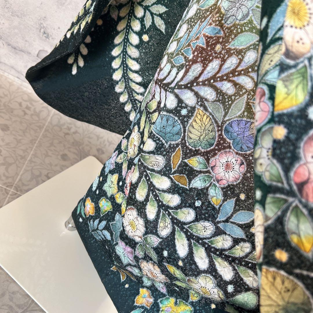 振袖　フルセット　辻が花　翠山工房　銀通し　豪華　本加工　華やか