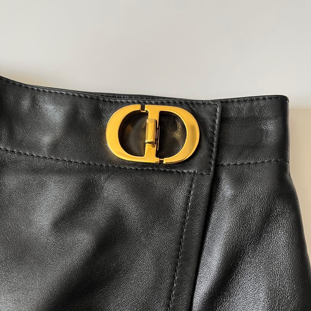 ディオール　スコート　CDバックル　ラムレザー　ブラック　38サイズ　キュロット