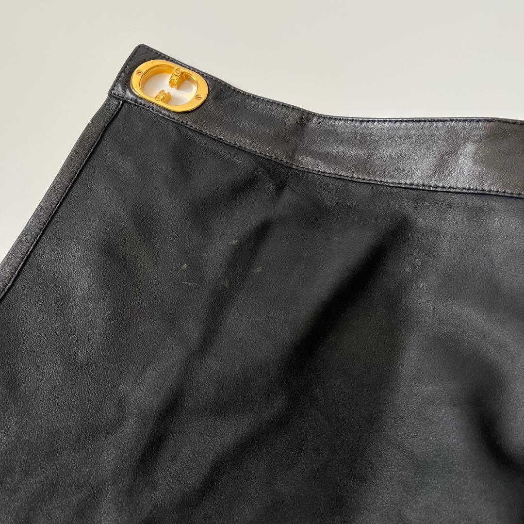 ディオール　スコート　CDバックル　ラムレザー　ブラック　38サイズ　キュロット