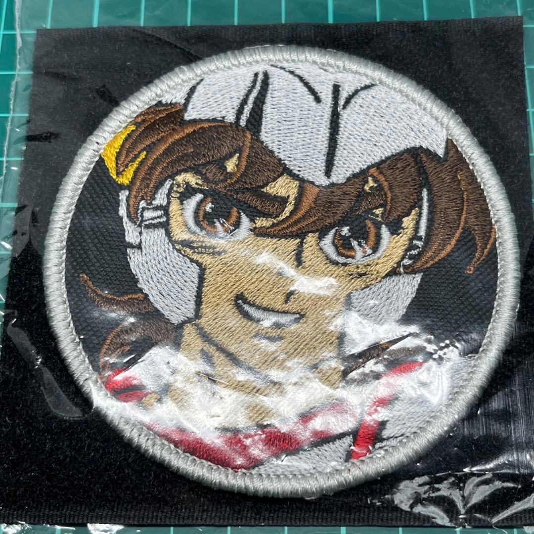 聖闘士星矢 ペガサス星矢刺繍ベルクロパッチ 直径約10cm