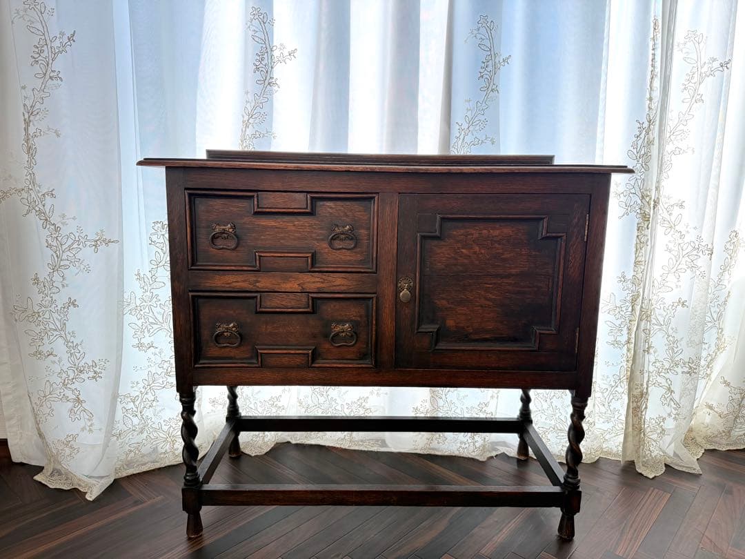 イギリス　アンティーク　オーク サイドボード ジャコビアンリバイバル