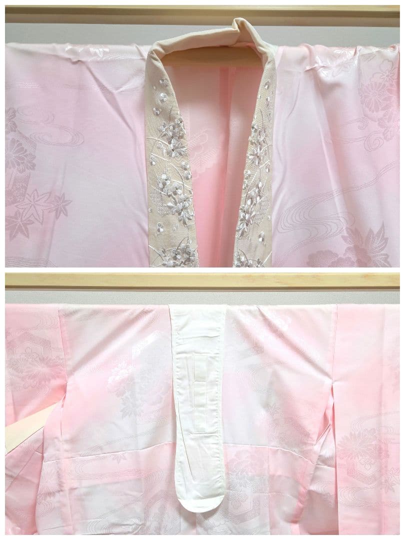 F5 京都きもの友禅 桜 金彩 金駒刺繍 正絹 成人式 振袖・襦袢・袋帯セット