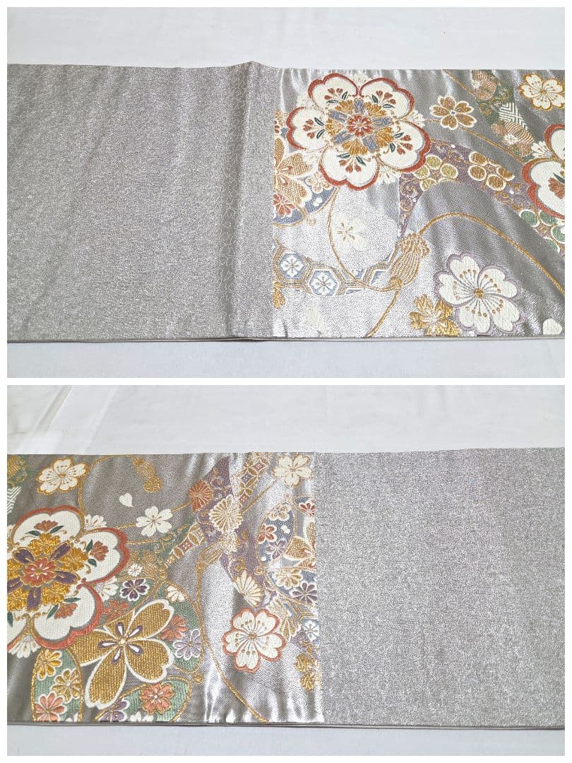 F5 京都きもの友禅 桜 金彩 金駒刺繍 正絹 成人式 振袖・襦袢・袋帯セット