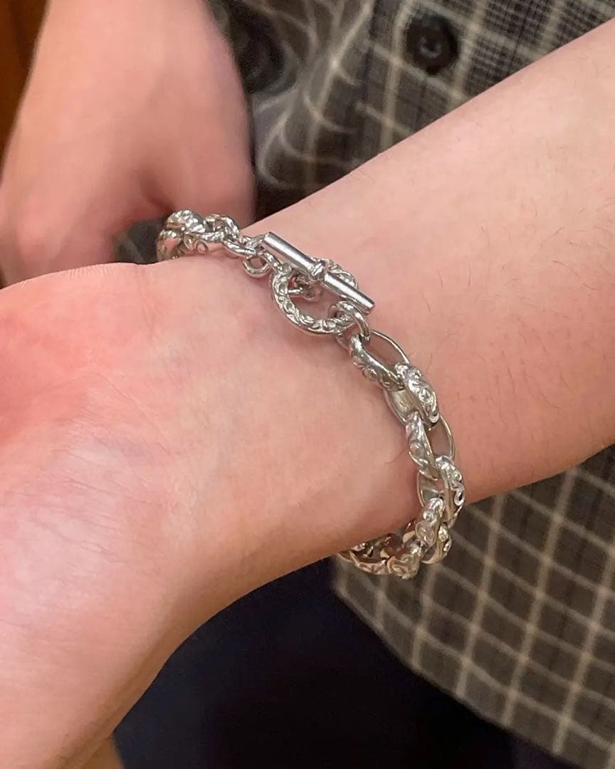 美品 SAAD アラベスク シルバー925 チェーンブレスレット