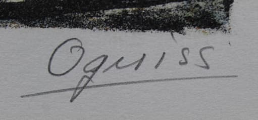 荻須高徳 【パリのカフェ】 リトグラフ