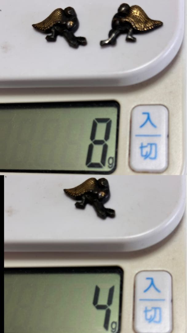 漁人図目貫 銅地彫り金銀色絵　時代金工 拵 鐔 鍔 木箱付き　2573