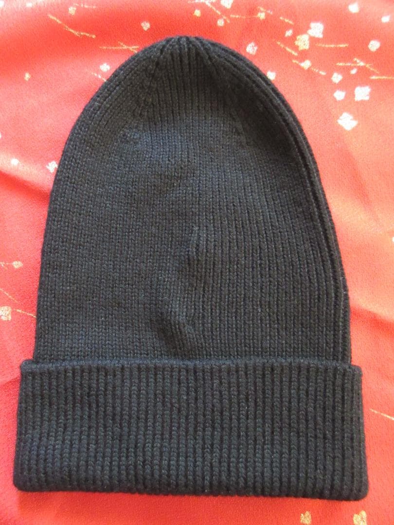 美品! MONCLER モンクレール ニット帽 ニットキャップ ビーニー 黒