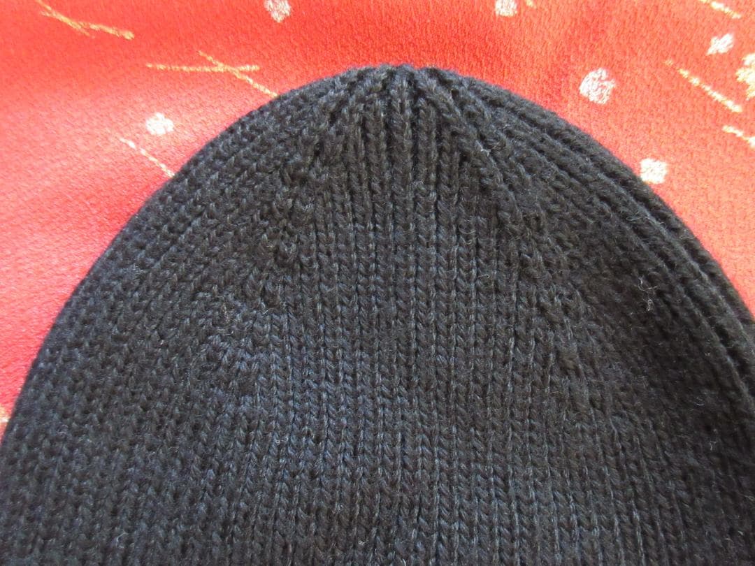美品! MONCLER モンクレール ニット帽 ニットキャップ ビーニー 黒