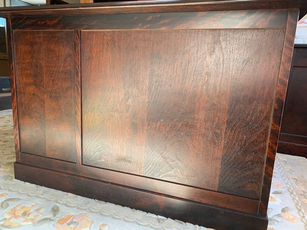 ①北海道民芸家具 片袖机　学習机