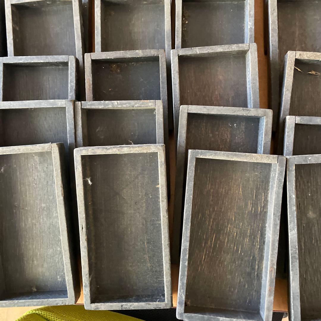 【chyas】B50-1/活版印刷所で使われていた小箱（文選箱）50枚