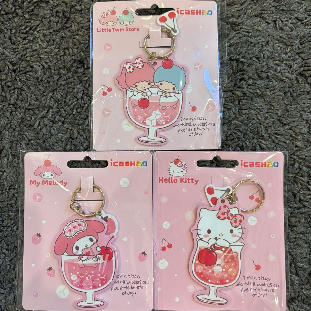 【台湾限定】ハローキティ マイメロ キキララ iCash ICカード 三枚セット