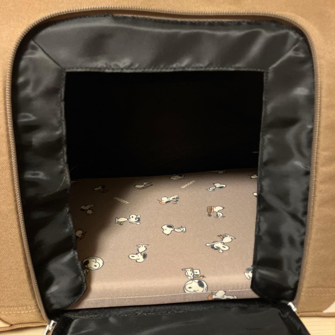 PEANUTS スヌーピー 犬用キャリーバッグ ブラウン