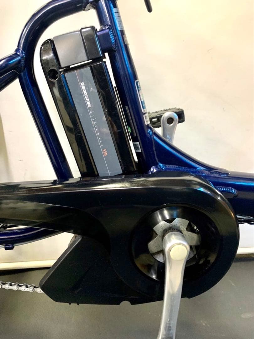 1年保証 送料無料　ブリヂストン　20インチ 紺色　子供乗せ　電動アシスト自転車