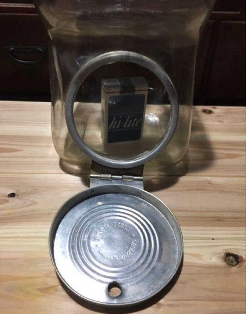 10★ブィンテージ★ガラス ケース★タバコ入れ★エンボス★気泡★ゆらゆら 波★