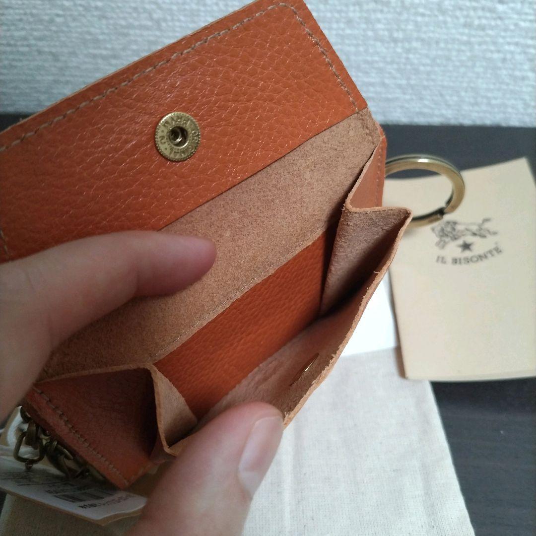 新品 イルビゾンテ 本革 キーケース 4連 スマートキー 小銭入れ キャラメル