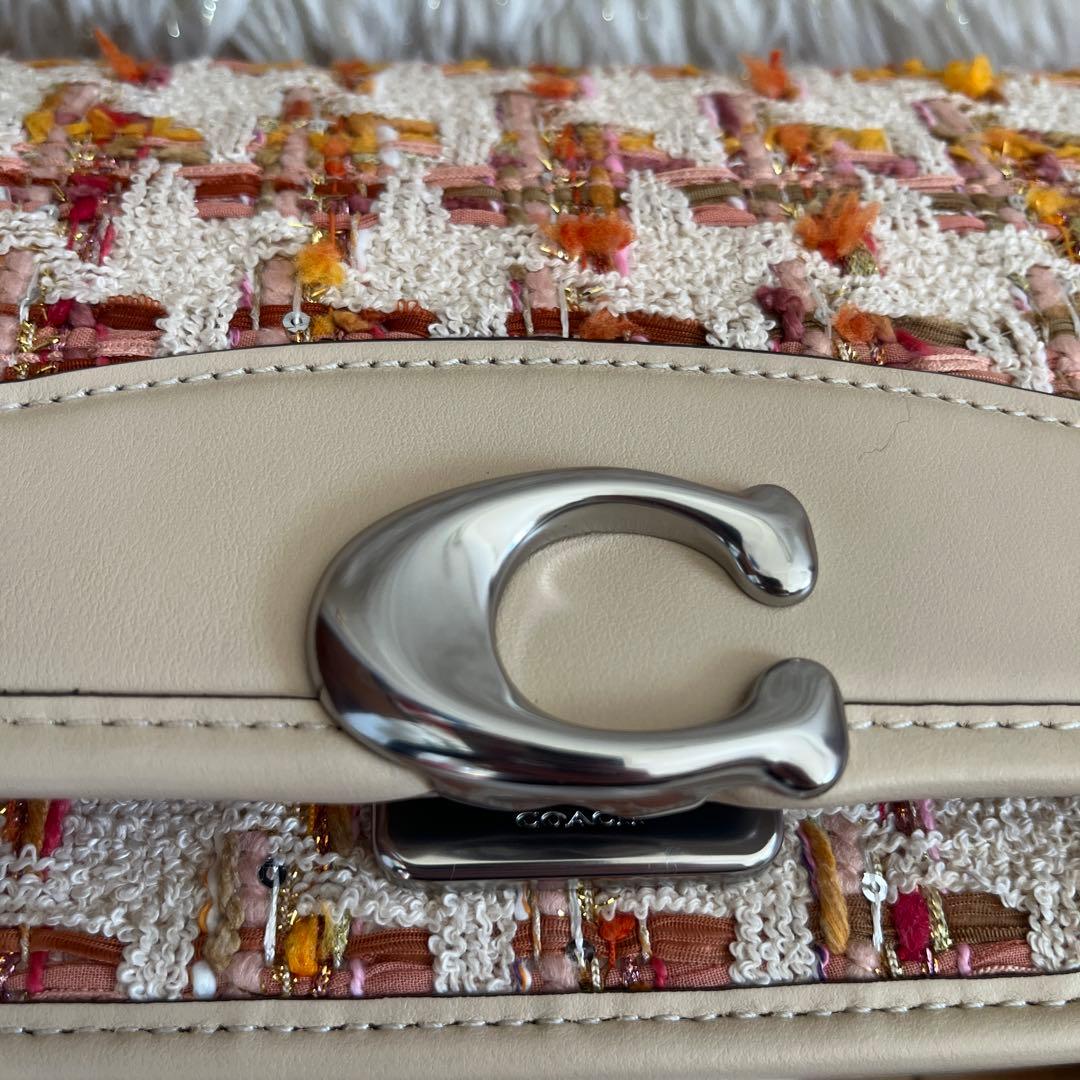 COACH ショルダーバッグ バンディット ツイード クロスボディ レザー