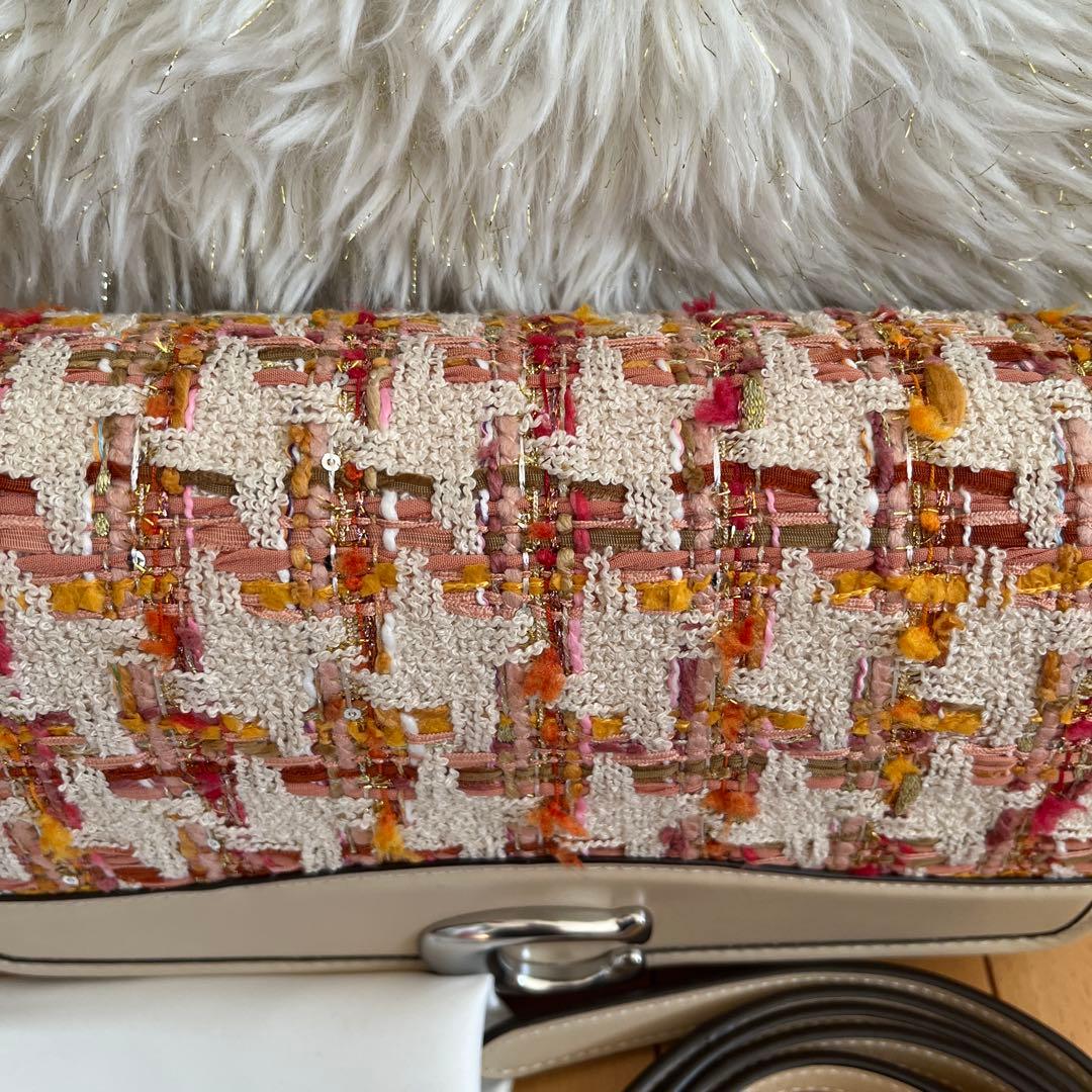 COACH ショルダーバッグ バンディット ツイード クロスボディ レザー