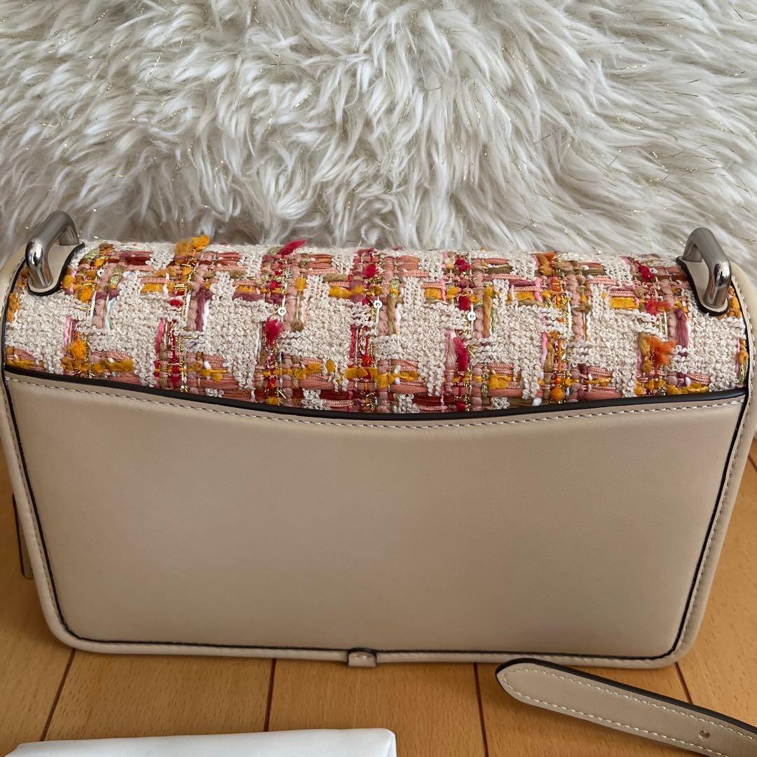 COACH ショルダーバッグ バンディット ツイード クロスボディ レザー