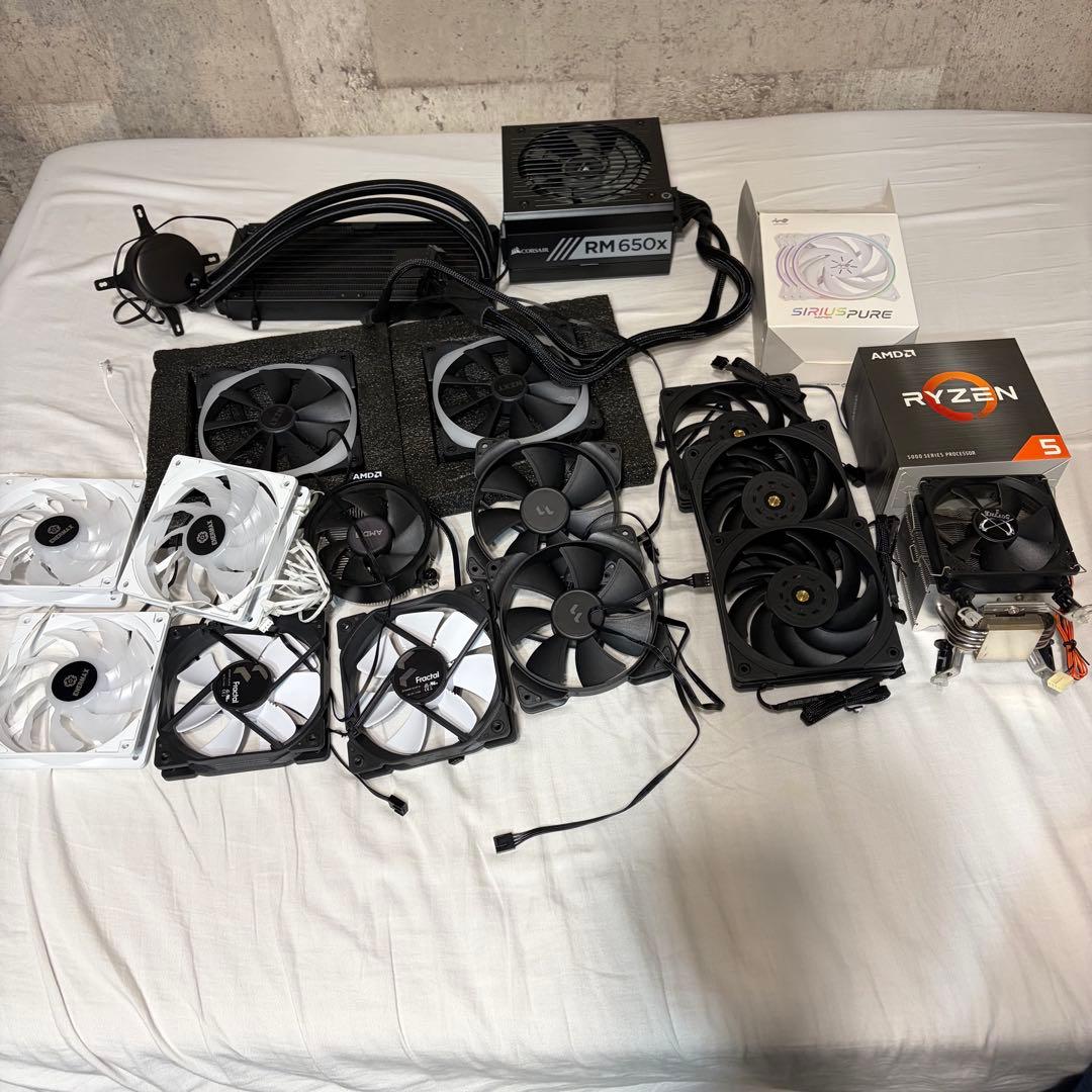 水冷クーラー PCファン 電源ユニット セット売り