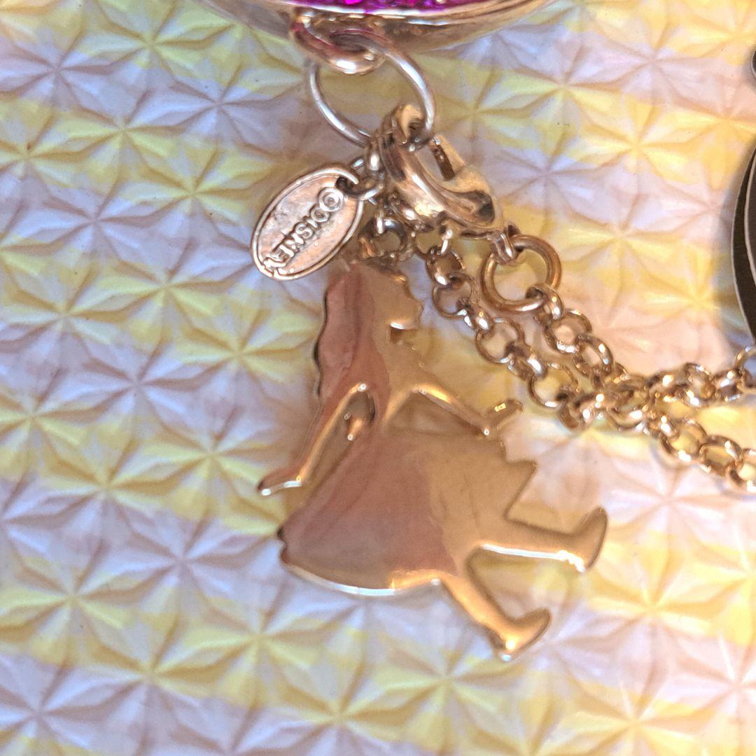 不思議の国のアリス　キノコ型キーホルダー ラインストーン装飾付き　Disney