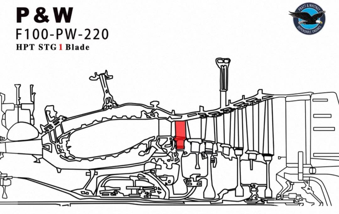 米軍ターボファン F-16 実物 航空機部品 ミリタリー 戦闘機 エアフォース