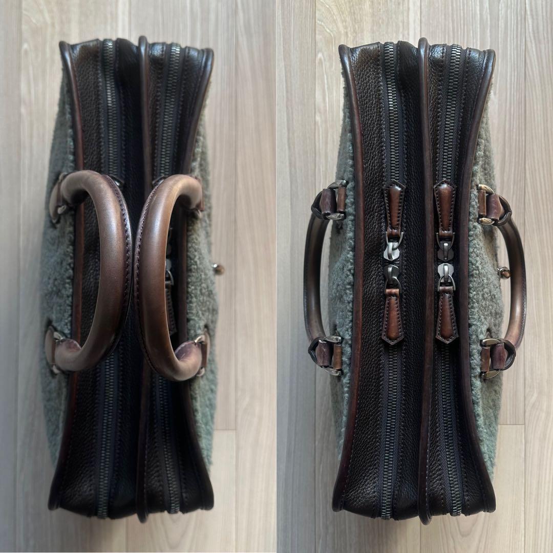 ま*つ様 特注100万円 ベルルッティ ドゥジュール シアリング レザー バッグ