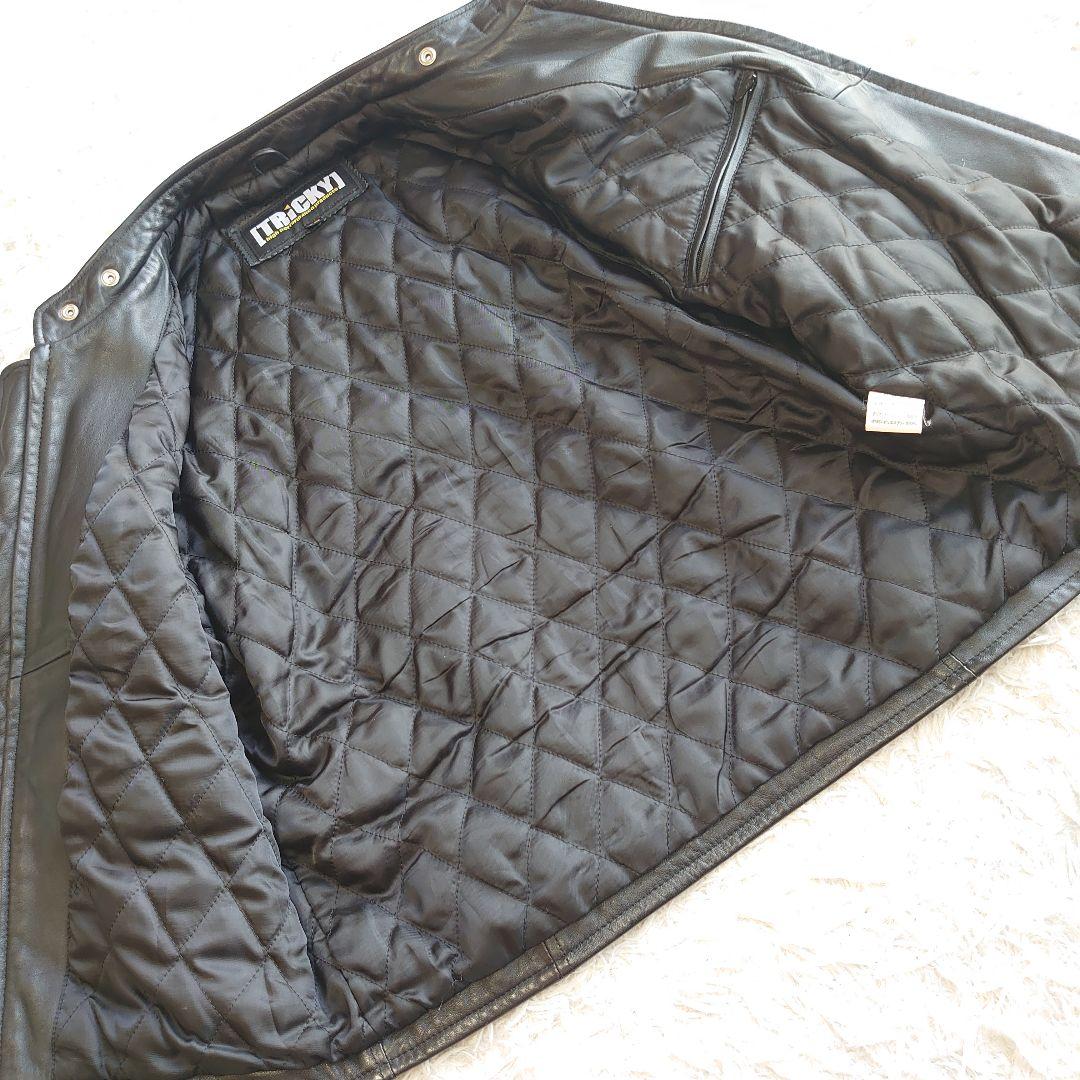 TRICKY トリッキー 牛革 シングルライダース レザージャケット XLサイズ