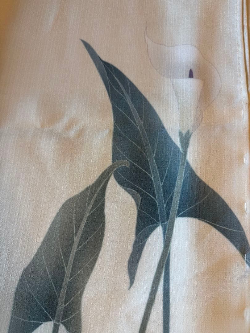 【未使用品】撫松庵 絵羽 カラー柄　単衣 夏着物 浴衣 仕立て上がり 単品