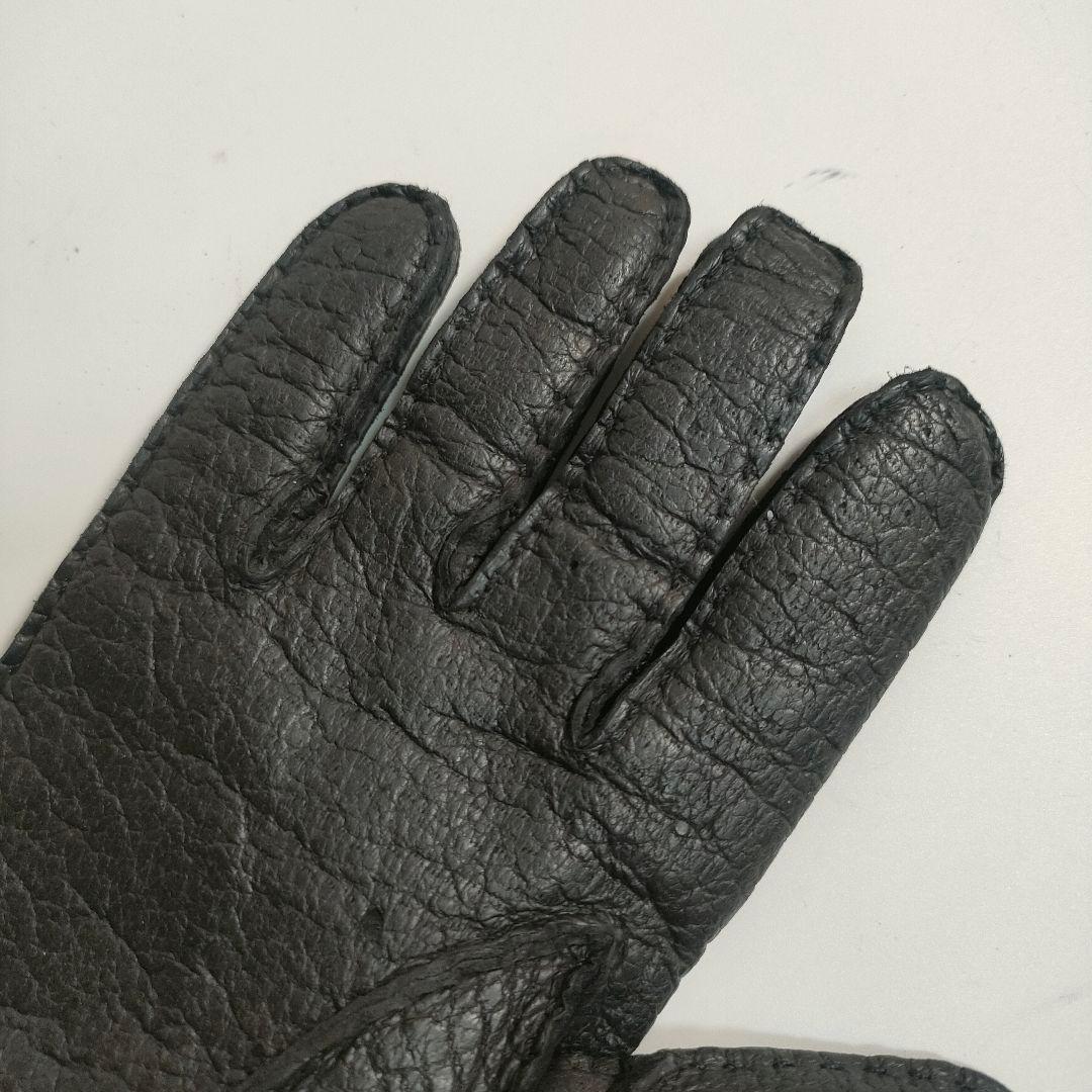 DENTS ペッカリー手袋 8 カシミアライニング 黒