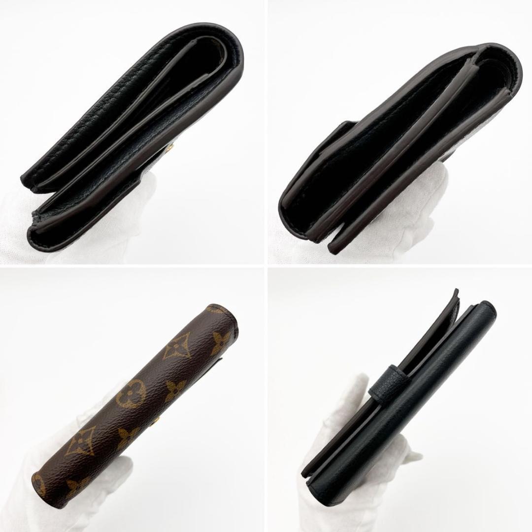【美品】ヴィトン モノグラム ポルトフォイユ パラスコンパクト M60990 黒