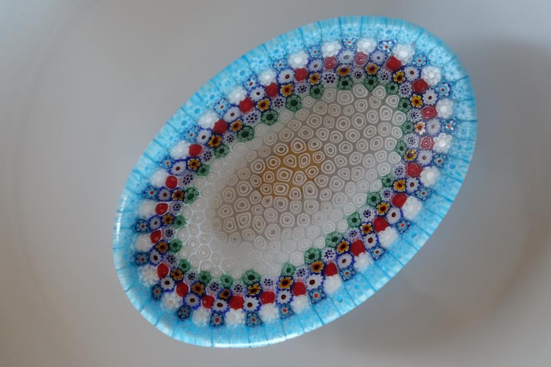 ベネチアンガラス ミルフィオリ プレート 皿 江波冨士子/黒木国昭/藤田喬平